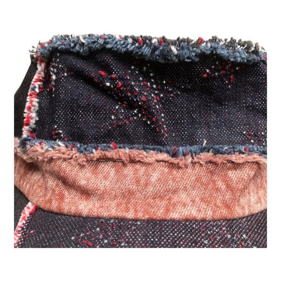 Urban Outfitters NWOT Timeless Modern Denim Patchwork Raw Edge Detail Cabbie Hat - Picture 15 of 15